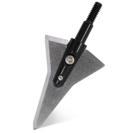 RUOERSISI 6/12pcs 125 Grain Traditional Archery Arrow Tips Screw in Arrowheads Fixed Blade Arrow Broadhead Stainless Steel Archery Arrowheads for Small Game Hunting (6pcs)