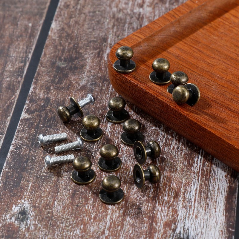 Ripeng 36 Pieces Mini Round Head Knobs Vintage Antique Drawer
