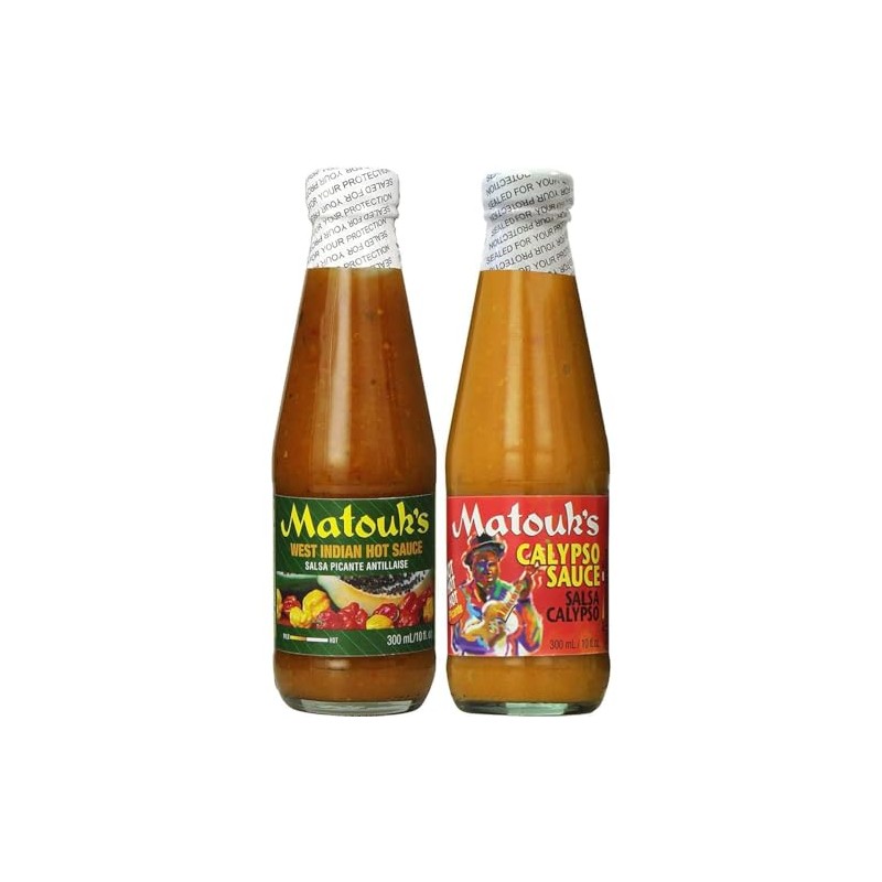 Matouk's West Indian Hot Sauce and Calypso Sauce 10 Ounce