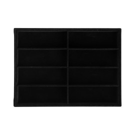 Frebeauty Sunglass Organizer,Velvet Glasses Organizer,8-Slot Sunglasses Tray for Drawer, Men's/Women's Sunglasses Box, Glasses Holder for Watch Stackable Eyeglass/Eyewear Display Tray(Black)