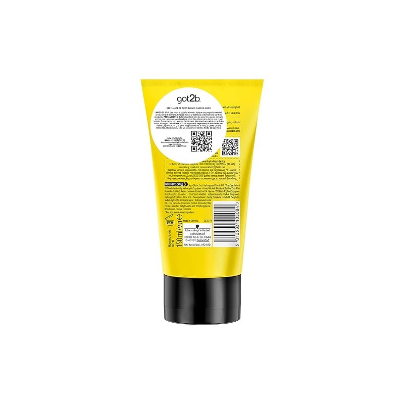 got2b Gel para el Cabello Glued Water Resistant Spiking Gel,
