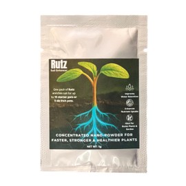 Rutz: Concentrated Soil Additive for Outdoor & Indoor Plants – Boosts Root Growth, Water Retention & Nutrient Support Organically – Ideal Soil Amendment for Lawns, Roses, Gardens & Yard (5g Sachet)