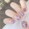 HAPVITAL 24-Piece Set, Nail Tips, Short, Spring and Summer Trend,