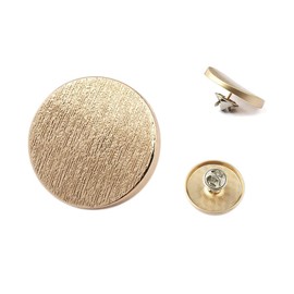 MAHAVIMOKSA 10pcs Texture Surface Metal Buttons Pins No Sew & No Tools Instant Replacement Snap Tack Button for Craft Clothing Coat Pant Bag Purse (Gold 25MM)