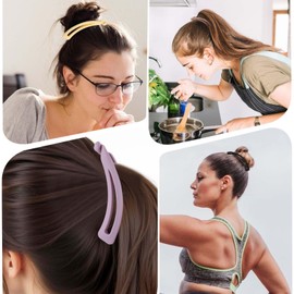 Nogeqi 8 Pcs Banana Hair Clips for Women,Small Banana Clips for Thin Hair,Strong Hold Fine Hair Clips,Fashion Ponytail Hair Clip,Multicolor Banana Clips Hair for Women Girl