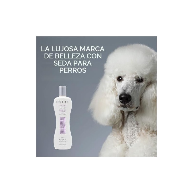 BioSilk para Perros Silk Therapy Whitening Shampoo Shampoo para Perros