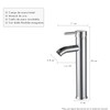 SOLVEX SP-10013 Bathroom Tap, Stainless Steel Washbasin Tap (High Spout),