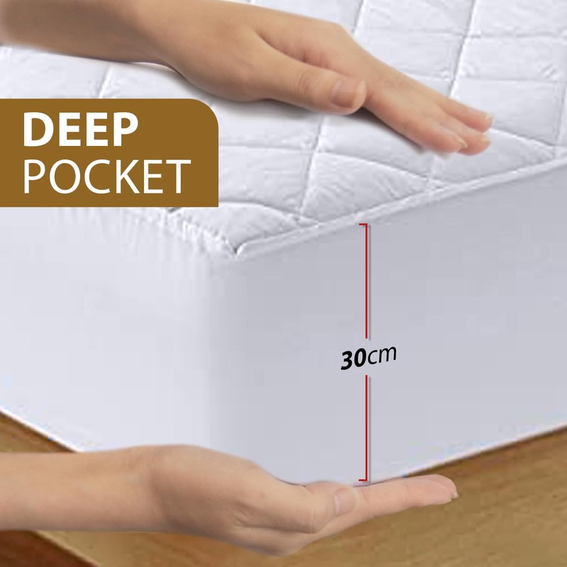 AR Ware Quilted Small Double Mattress Protector, Breathable - Anti