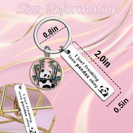 Ibiwe Funny Panda Gifts Keychain for Girls Animal Gifts for Panda Lovers Gift for Women Cute Panda Bear Keyring for Friends Girls Graduation Birthday Gift