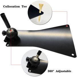 Golf Alignment Stick Holder Plane Swing Training Aid with Arm Band, 360 Degree Adjustable Metal Stick Base, Practice Plate Rods Aiming Accessories Trainer Equipment (360 Degree with Arm Band)