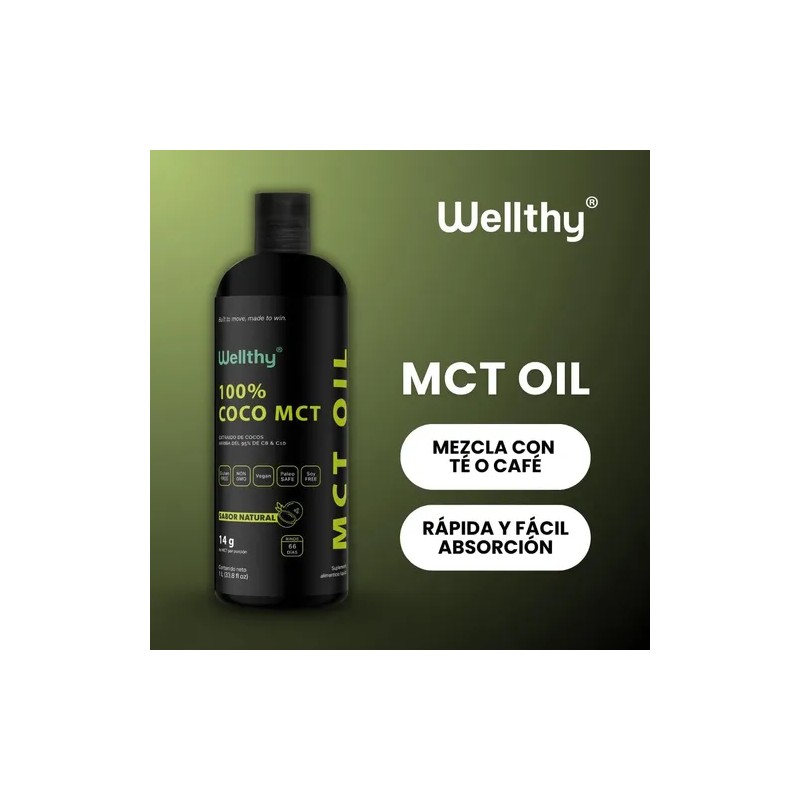 100% Coco Mct Oil 1 L Wellthy