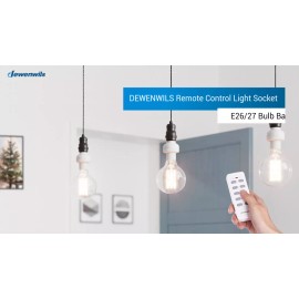 Dewenwils Wireless Remote Control Bulb Socket Set, No Wiring Needed Light Lamp
