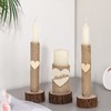 3 Pcs Rustic Unity Candles for Wedding Ceremony Set Mr