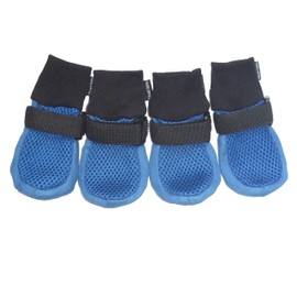 Vibrant Fellow Paw Protector Dog Boots Breathable Protective and Skid-proof Colour Blue Set of 4 Size X-Small
