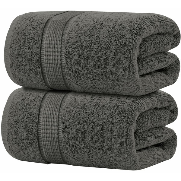 Oakias Premium Quality Grey Bath Sheets – 2 Pack –