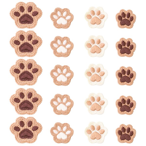 Pack of 20 Embroidered Patches for Sew-on or Iron-on, Patches