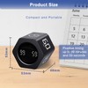 Foyucool Hexagon Digital Productivity Timer, Rotating Pomodoro Timer with 1-5-10-30-60