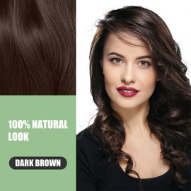 FARNDU Dark Brown Hair Dye Shampoo for Gray Hair Coverage - 3 In 1 Natural Hair Color Shampoo for Women & Men