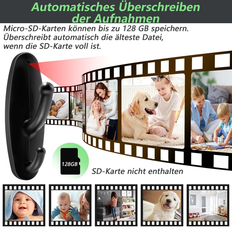 LXMIMI Clothes Hook Camera, HD 1080P Clothes Hanging Camera, Small