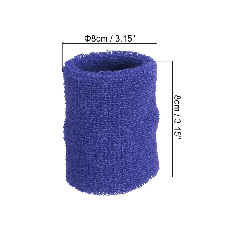 PATIKIL 48 Pack Sports Wristbands Sweat-absorbent Cotton Wristbands for Tennis,