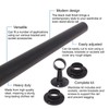 Wardrobe Rail Black Mounted Kit for Clothes Hanging (1 rail,