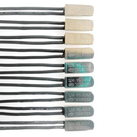 TQDLYKHS 9 Pcs Temperature Switch KSD9700 65℃ 70℃ 75℃ 80℃ 85℃ 90℃ 95℃ 100℃ 110℃ Bimetal Thermostat Thermal Protector Normally Closed (NC 65-110℃)