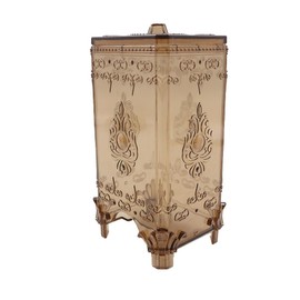 NUZAMAS Cosmetic Cotton Storage Box Transparent Square Cotton Pads Container Face Cotton Balls Round Cotton Dispenser Holder Transparent Desktop Storage Box