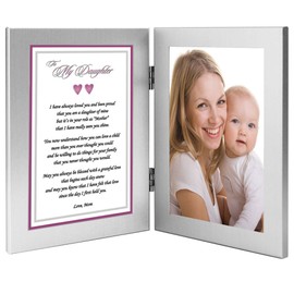 Daughter Gift from Mom for Birthday or Christmas, Poem Praising Her for Being a Good Mother - Add Photo to Frame