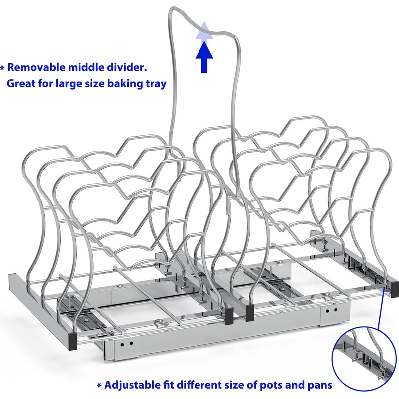 Simple Houseware Organizer Pull Out Under Cabinet Sliding Shelf for