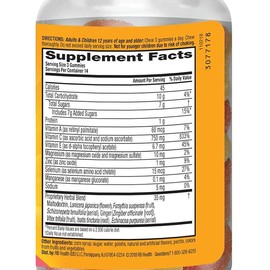 Airborne Assorted Fruit Flavored Gummies,1000mg of Vitamin C and Minerals & Herbs Immune Support 42 ct (Pack of 2)