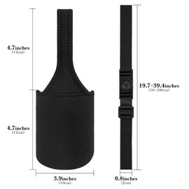 Linkidea Insulated Food Jar Carry Bag, Neoprene Small Lunch Bags for Women, 2 Ways Insulated Lunch Bags for Jar with Shoulder Strap, Compatible with Thermos 16 oz Food Jar (Black)