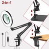 12X Magnifying glass with Light and Stand,5 Inches 2-in-1 Lighted