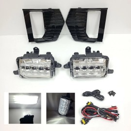 Mechanic Force Front Built-in LED Fog Light Kit Fit 2021-2023 GMC Yukon Wire Bezel Switch Relay