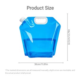 AYNKH 2Pcs Folding Water Container 5L 10L Collapsible Drinking Outdoor Water Bag for Camping Hiking BBQ Picnic