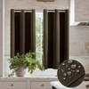 XTMYI Dark Brown Curtains for Living Room,Short Blackout Waterproof Shower