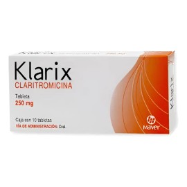 Klarix Claritromicina 250 Mg Caja Con 10 Tabletas