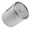 Outdoor Drinking Cup with Foldable Handle Titanium Mug with Lid