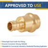 GUOFIS 1/2Inch PEX Copper Press Fittings,1/2" Press X 1/2" PEX