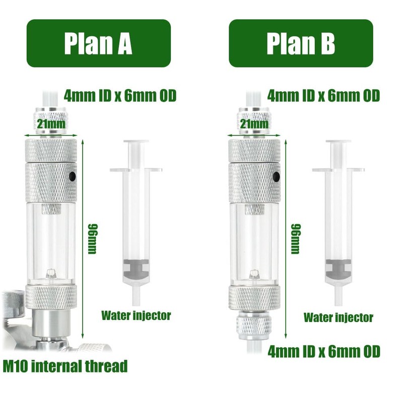 LINLAN Easy Water Refill CO2 Bubble Counter with Check Valve