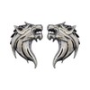 2 x Wolf Head Emblem Car Sticker Wolf Sticker Windscreen