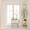 UNHO Modern Corner Coat Stand Metal Gold Clothes Stand Space-saving