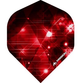 Mission Astral Dart Flights - 100 Micron - Standard - Red - 10 Sets (30))