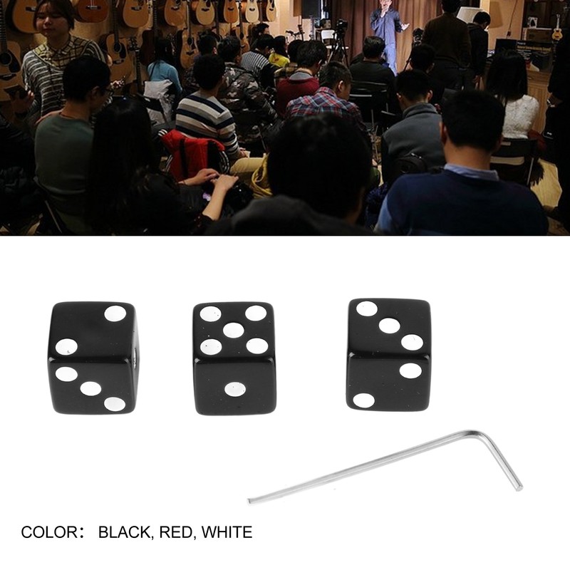 3PCS Guitar Volume Control Knobs Dice Shape Speed Control Knobs
