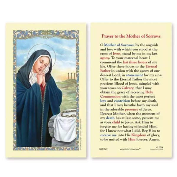 Our Lady of Sorrows Prayer to Mother of Sorrow Holy
