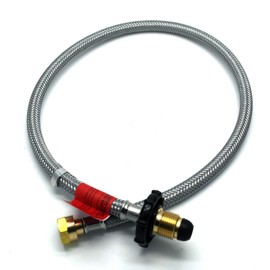 continental products 0.5mt OVERBRAIDED HANDWHEEL POL x W20 NRV PIGTAIL CARAVAN PROPANE HOSE