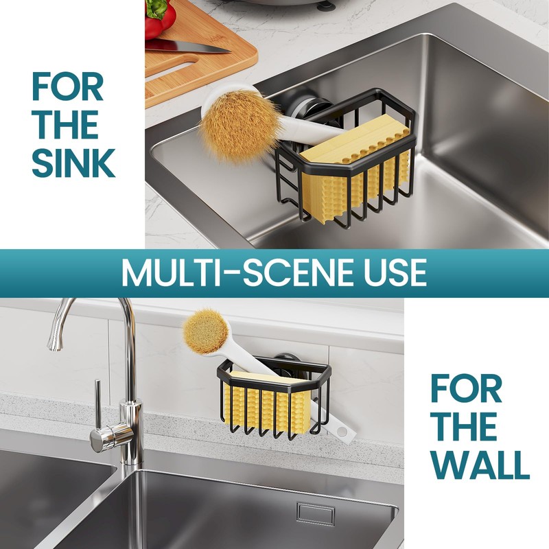 TAILI Sponge Holder with Strong Suction Cup, Dish Sponge Caddy