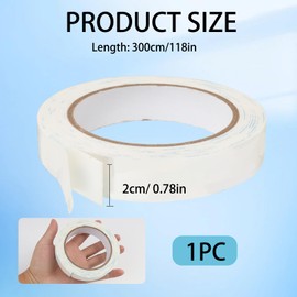 Doppelseitiges Klebeband für Innen- und Außenbereich, Klebeband Doppelseitig Extra Stark, Doppelklebeband, Wasserdicht, für Schwere Gegenstände, Befestigung in Haushalt (19 mm x 3 Meter)