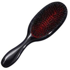 Hair Brush, Natural Boar Bristle & Nylon Paddle Hairbrush Soft Bristles Comb for Gentle Detangling, Anti-Static Reducing Frizz and Breakage for Fine Thin Curly Thick Hair Wet Dry Use, Hair Extensions