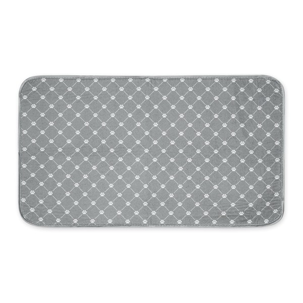 Bone Dry Machine Washable, Ultra Absorbent Pet Mat, 14x24, Gray