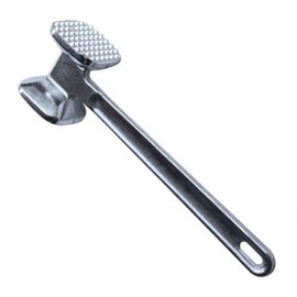 Ice Crushers,Aluminium Alloy Round Silver Meat Hammer Meat Tenderizer Tool Steak Hammer for Beef Poultry